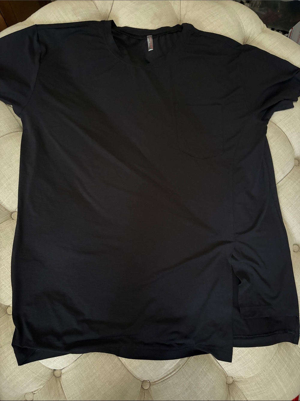 FP Movement by Free People Oversized Black Short Sleeve Pocket Tee